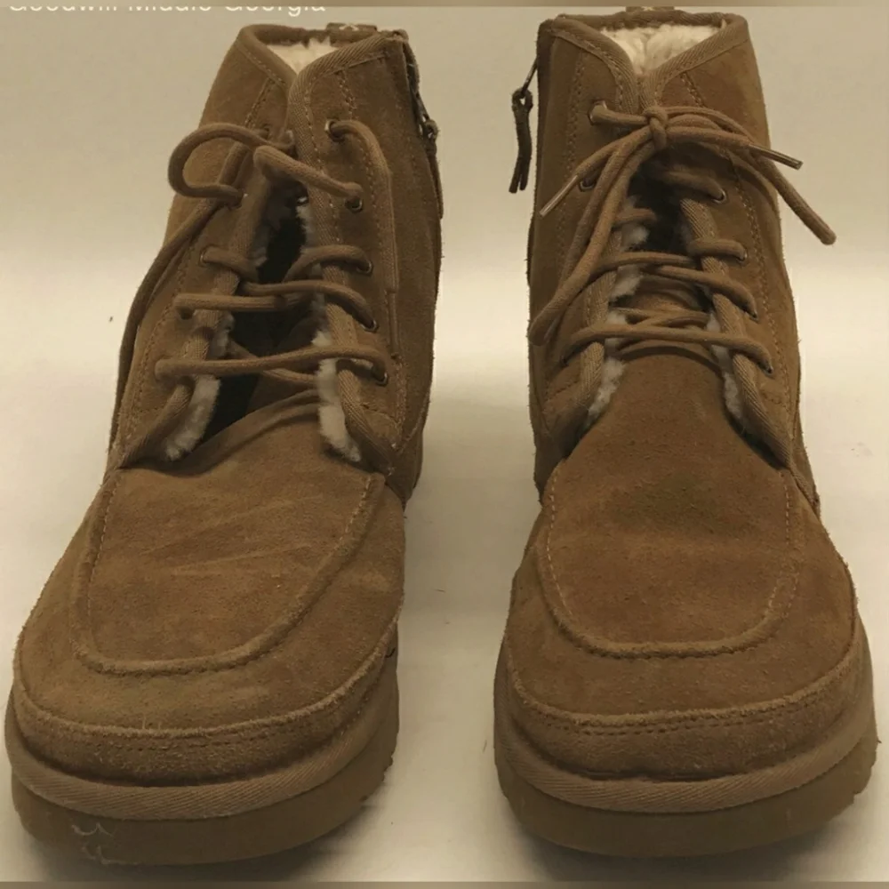 UGG Neumel High Top Chestnut Boots Men Fur Inside 12